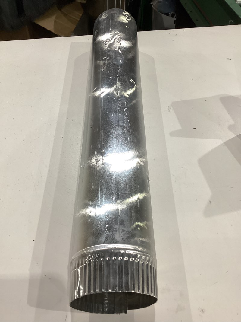 Condition photo showing As Is for imperial 4-in x 24-in aluminum round duct pipe