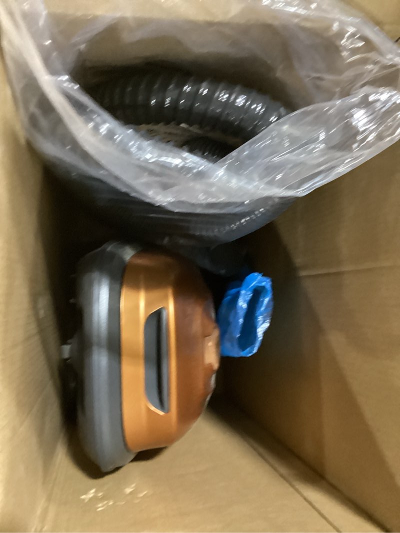 Condition photo showing As Is for kenmore 81214 200 series pet friendly lightweight bagged canister vacuum with hepa, 2 motor system, and 3 cleaning tools-orange kenmore 200 series + hepa + 2 motor system