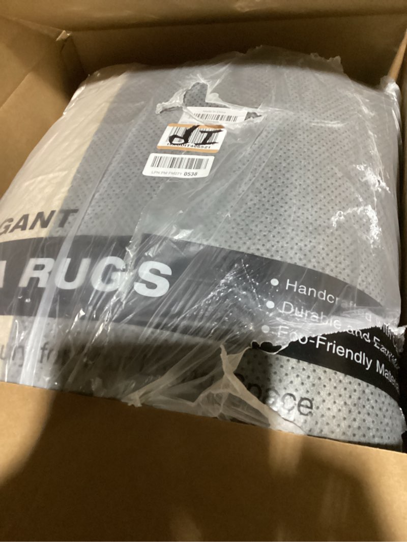 Condition photo showing Good Condition for living room 10x14 area rugs, washable low pile non-slip stain resistant extra large thin rug, vintage soft throw carpet for dining room bedroom farmhouse home office decor beige 10' x 14' (rectangular) beige