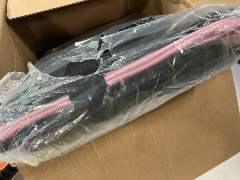 Condition photo showing Good Condition for soft cat carrier for pets up to 25 lbs, cat pet travel bag with padded shoulder strap and detachable cat food bowl, pet dog carriers for small dogs and puppies, travel carry, pink pink 20"l x 13"w x 13"h
