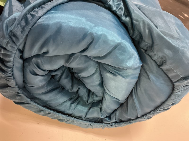 Condition photo showing Good Condition for ozark trail 35-degree cool weather rectangular sleeping bag  blue  33 x77