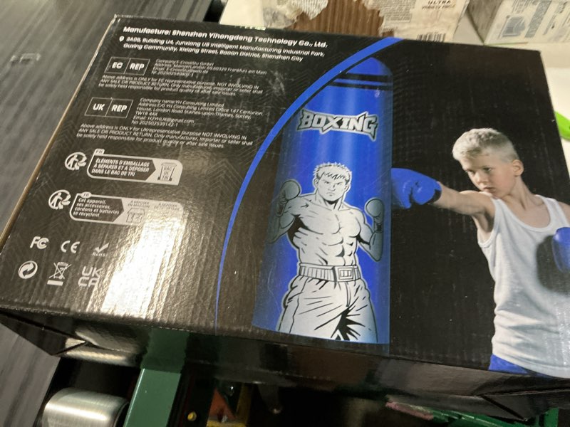 Condition photo showing New/Like New for freestanding punching bag for adults teens, 70'' heavy boxing bag with gloves and pump, women men stand kickboxing bags, upgraded big base boxing equipment set for training mma fitness home gym