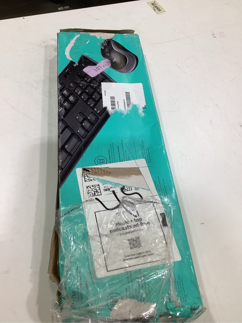Condition photo showing As Is for Logitech MK270 Wireless Keyboard and Mouse Combo for Windows, 2.4 GHz, 8 Multimedia Keys, PC, Laptop, Wireless Keyboard Compact Mouse Combo - Black Black 1 Pack Combo