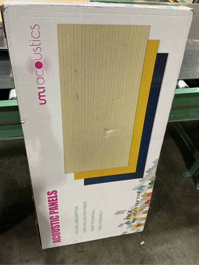 Condition photo showing New/Like New for 6 pack 47.2"x23.6" acoustic panels,sound absorbing panels,heather grey | umiacoustics, 0.4" thick, polyester fiber material, for hall, game room, easy to cut and install 47.2" x 23.6" heather grey