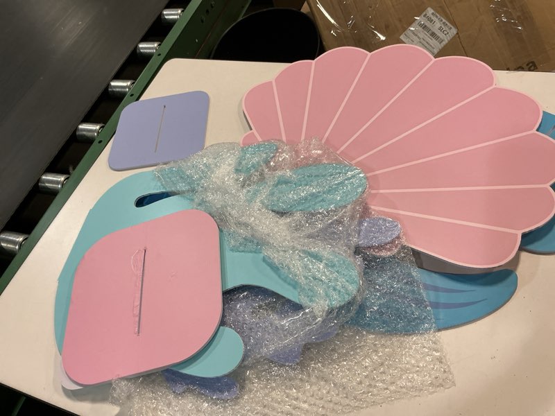 Condition photo showing Good Condition for Yousoontic 4 Pcs Large Mermaid Birthday Party Decorations Under The Sea Baby Shower Cutout Sea Corals Stand up Cardboard Prop Photo Booth Entrance Decor for Birthday Baby Shower Wedding Party(Fresh)