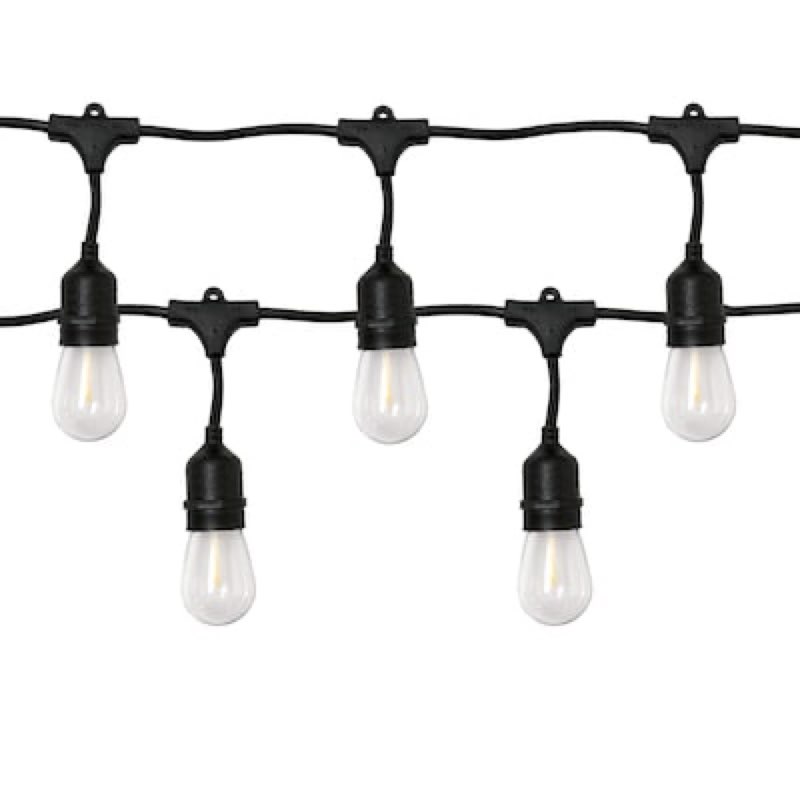 500+ bought last week harbor breeze 24-ft plug-in black indoor/outdoor string light with 12 white -light led edison bulbs