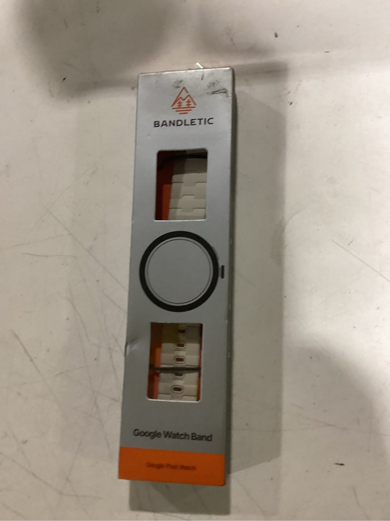 Condition photo showing New/Like New for bandletic magnetic silicone bands compatible with google pixel watch 4/3/2/1 41mm for women and men, rugged soft sport strap replacement wristband starlight 41mm for pixel watch 4/3/2/1