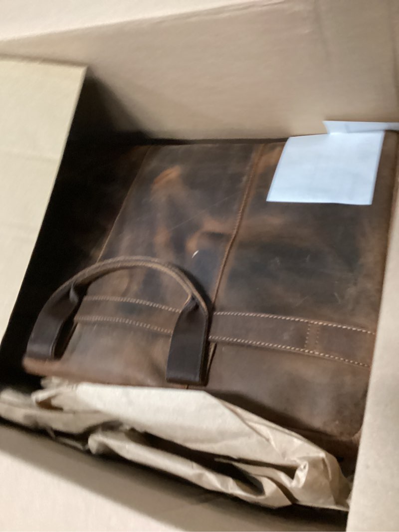 Condition photo showing Good Condition for VC VINTAGE COUTURE Leather briefcase bag for men Leather Laptop Bags For Men and Women Travel Messenger Bag 18" Briefcase 18" Vintage Brown