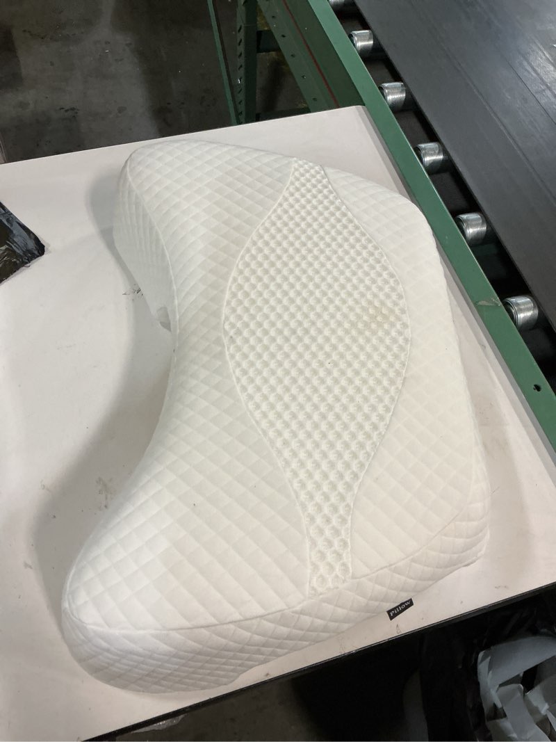 Condition photo showing Good Condition for Side Sleeper Pillow with Arm Hole, Shoulder Relief System, Arm Pillow for Neck and Shoulder Pain, Premium Memory Foam, Suitable for Side, Back and Stomach Sleepers - White White 6in Height