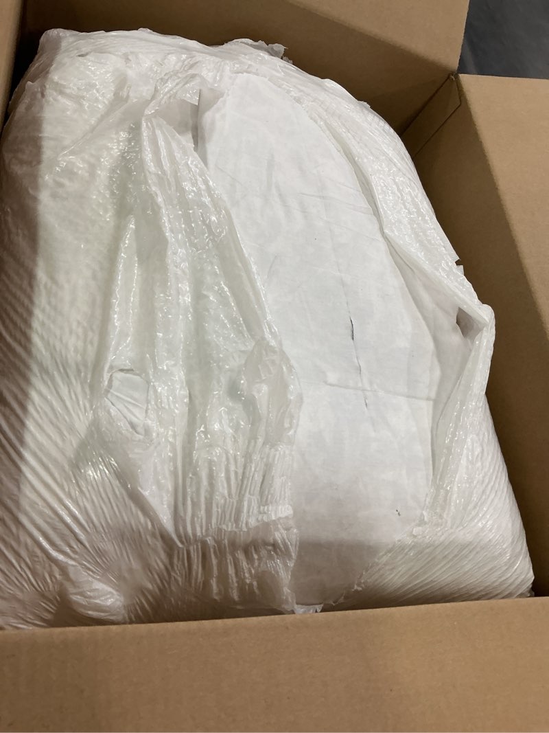 Condition photo showing As Is for Serta Feather and Down Fiber Pillow Top Mattress Topper Twin Size - 233 Thread Count 100% Cotton Mattress Pad Ultra Soft 2-Inch Support Feather Bed-White