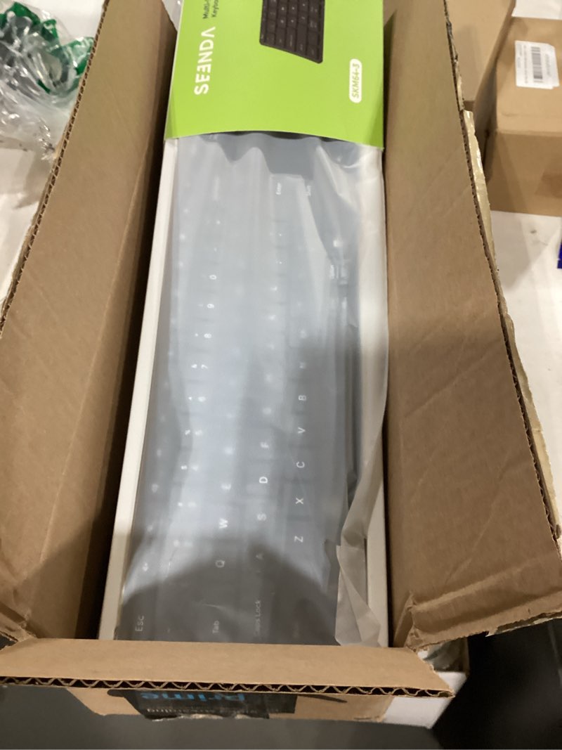 Condition photo showing Good Condition for seenda wireless bluetooth keyboard and mouse combo, skm64-3 rechargeable slim quiet keyboard mouse, 3 multi-device connection, compatible for windows 11/10 pc laptop mac macbook ipad, black