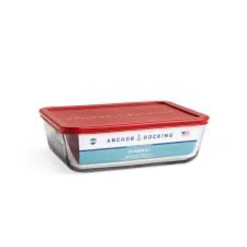 anchor hocking 11-cup glass storage containers with lids, set of 2 glass food storage containers wit