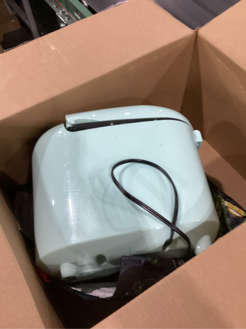 Condition photo showing As Is for Elite Gourmet Programmable Bread Maker, 2 lb Loaf, 3 Sizes, 19 Presets incl. Gluten-Free, Dough & Jam, Delay Timer, Mint