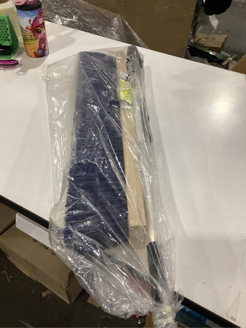 Condition photo showing Good Condition for 24 inches push broom outdoor for deck driveway garage yard patio concrete floor cleaning-blue 24 inches heavy duty