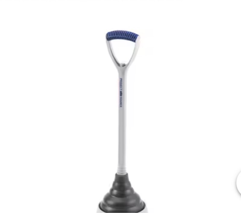 project source 5.75-in black rubber plunger 18-in handle