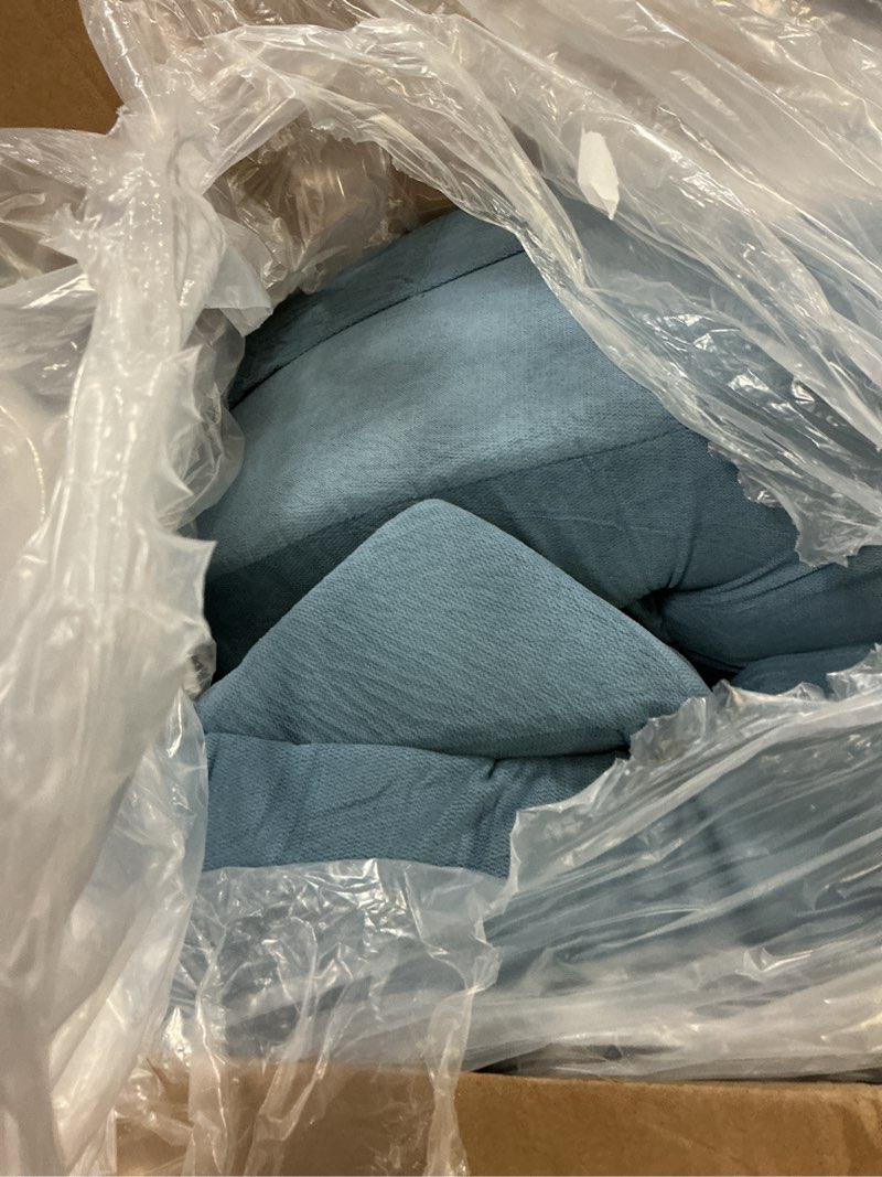 Condition photo showing Good Condition for Reading Pillow for Gaming Lap Desk Pillow for Laptop with Pocket Foldable Memory Foam Bed Desk for Reading Working Crocheting Gaming Arm Rest on Bed/Sofa/Floor/Couch/Car (Blue Foldable)