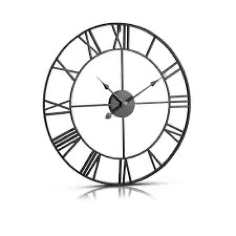 wall clock 24 in. wall clock roman numerals battery operated non ticking classic decorative round clocks