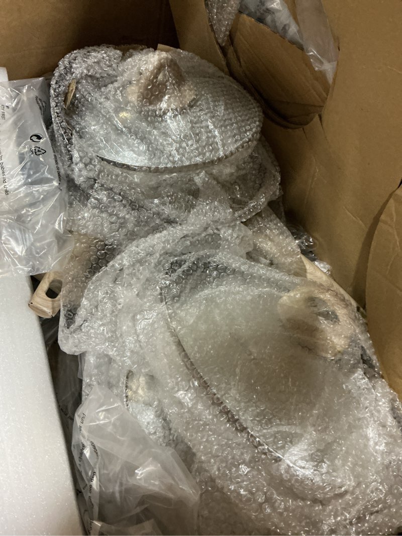 Condition photo showing Good Condition for maison arts 17 piece pots and pans set non stick, kitchen cookware sets with nonstick granite stone coating, suitable for induction cooktops, black 17-piece black