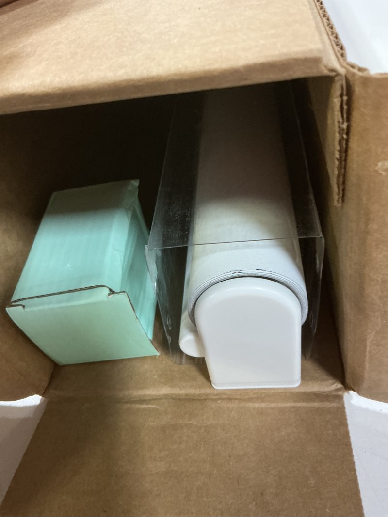 Condition photo showing New/Like New for Roller Shades Cordless 100% Blackout Blinds for Windows and Doors, Pull Down Room Darkening Window Shades, Easy to Install for Home and Office, White, Fixed 75 Inches High, 20 Inches Width White 20"W x 75"H