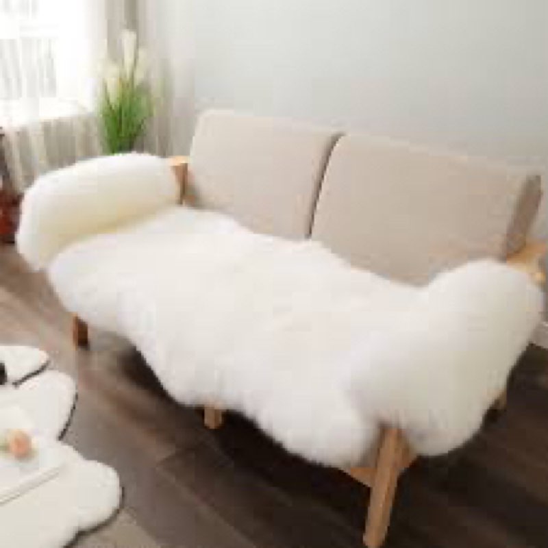 IRIWOOL Premium Genuine Fur Sheepskin Rug Real Australia Sheepskin Natural Luxury Fluffy Lambskin Fu