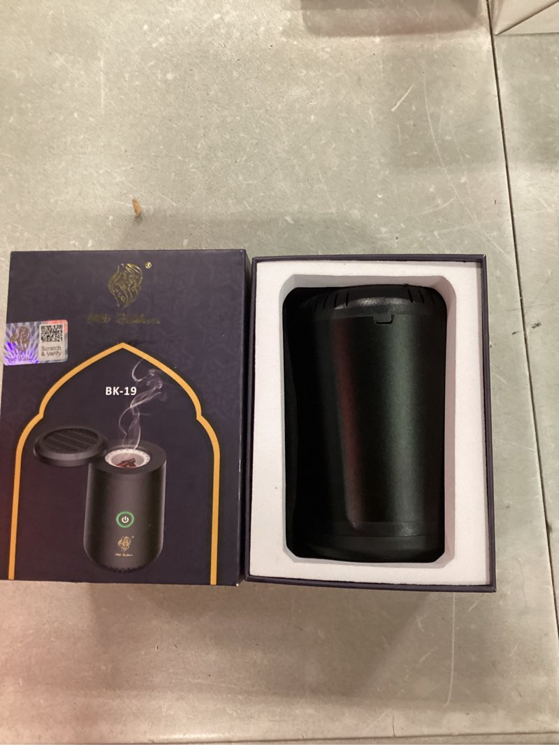 Condition photo showing Good Condition for portable electric incense burner, rotating flip usb aroma diffuser, mini arab bakhoor muslim incense holder for car and home (special coal briquettes charcoal fragrance)