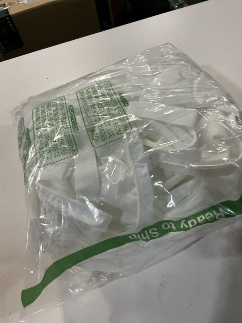 Condition photo showing Good Condition for allerease platinum zip-off top waterproof mattress protector king size 360 degree zipper allergen barrier temperature balancing luxurious plush top separately machine washable mattress cover (white)