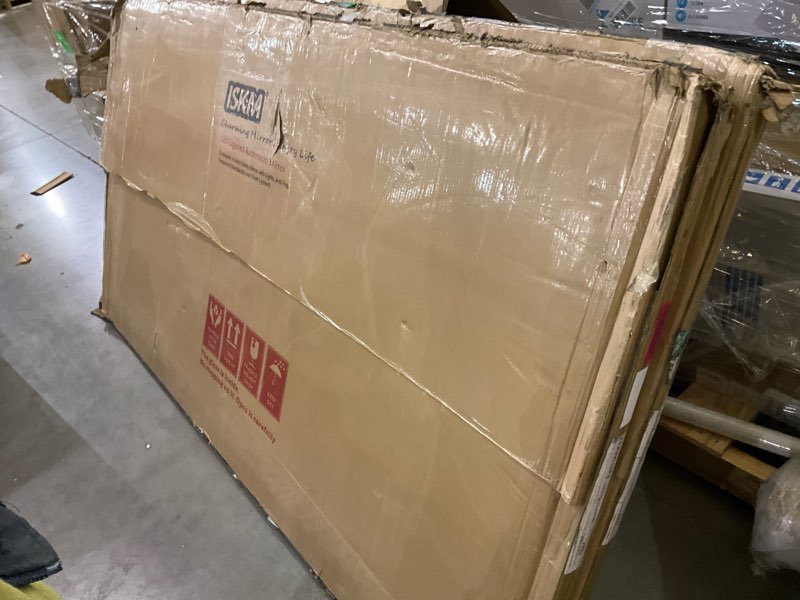 Condition photo showing As Is for ISKM Framed LED Mirror for Bathroom 72"x40", Dimmable LED Bathroom Mirror with Lights, Anti-Fog, Front and Backlit Lighted Mirror 3-Colors, Shatterproof, Memory Function Front and Backlit With Frame 72"L x 40"W