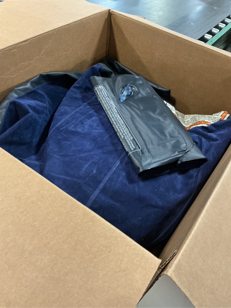 Condition photo showing As Is for Intex Classic Downy Airbed Set with 2 Pillows and Double Quick Hand Pump, Queen