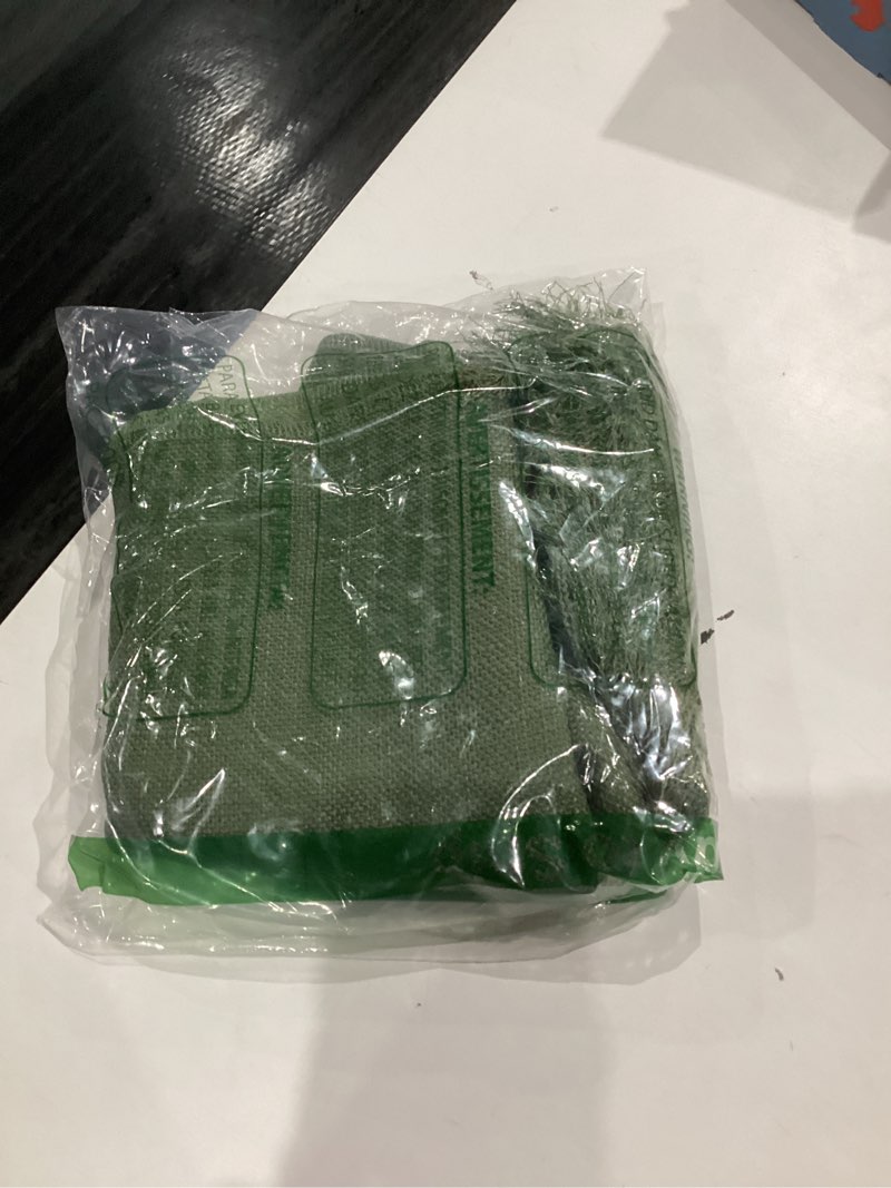 Condition photo showing Good Condition for Artoid Mode Dark Green Tassel Table Runner, Linen Blend Rustic Farmhouse Style Kitchen Table Decoration Holiday Wedding Party Dinning Decor 13x36 Inch 13" x 36", Table Runner Dark Green