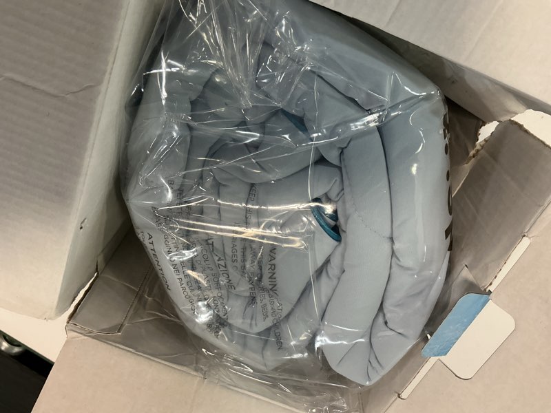Condition photo showing New/Like New for bedsure cooling blankets for hot sleepers - cooling comforter, lightweight cold summer blanket for night sweats, ice breathable comforter for couch, blue, 50x60 inches blue throw (50" x 60")