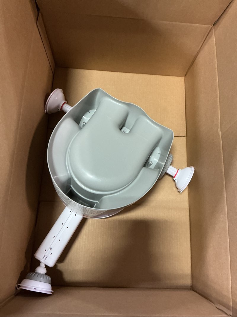 Condition photo showing Good Condition for ingenuity my bath seat for sit-up baby bathing, sure & secure suction cups, astm safety tested & approved, backrest for assisted sitting, easy setup & storage, gray