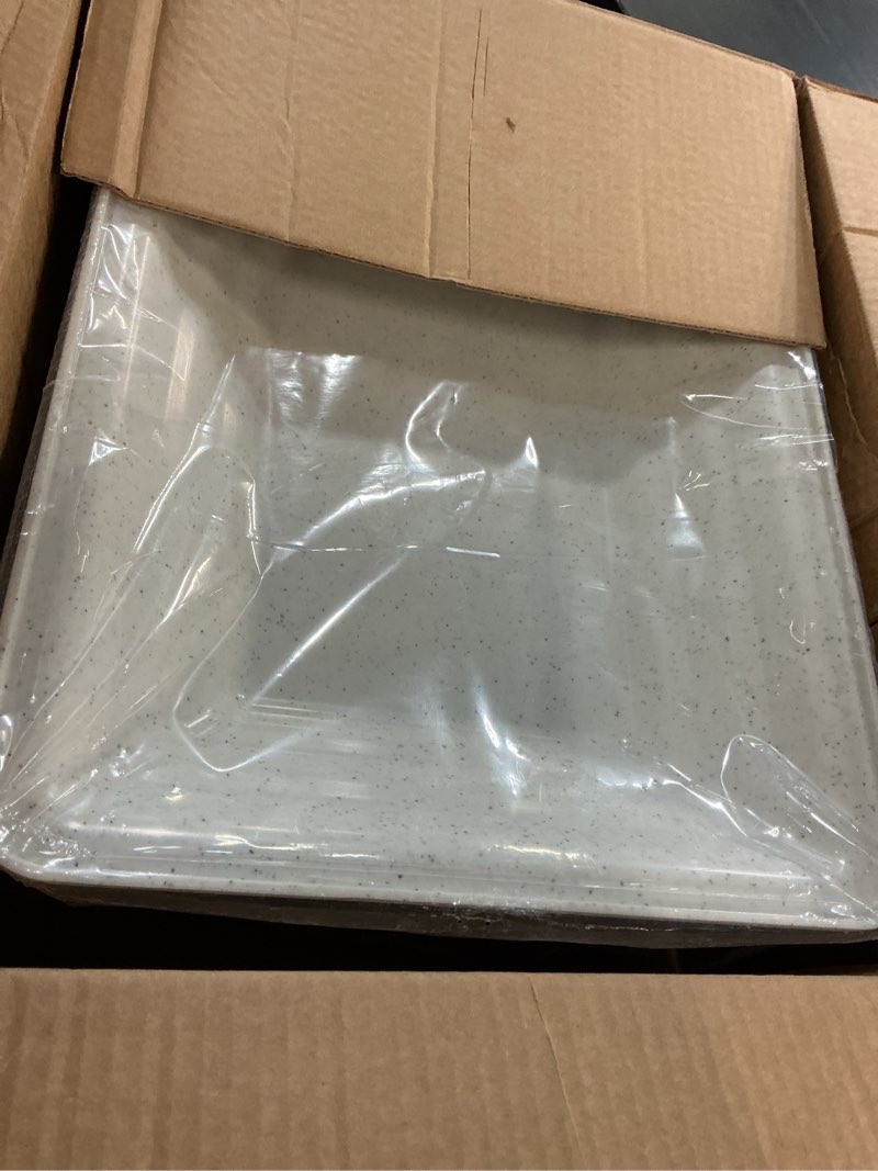 Condition photo showing New/Like New for LegacyGuard Durable Polymer Burial Urn Vault - Vault for Ground Burial of One Cremation Urn - White Granite - Made in The U.S.A. - Mainely Urns