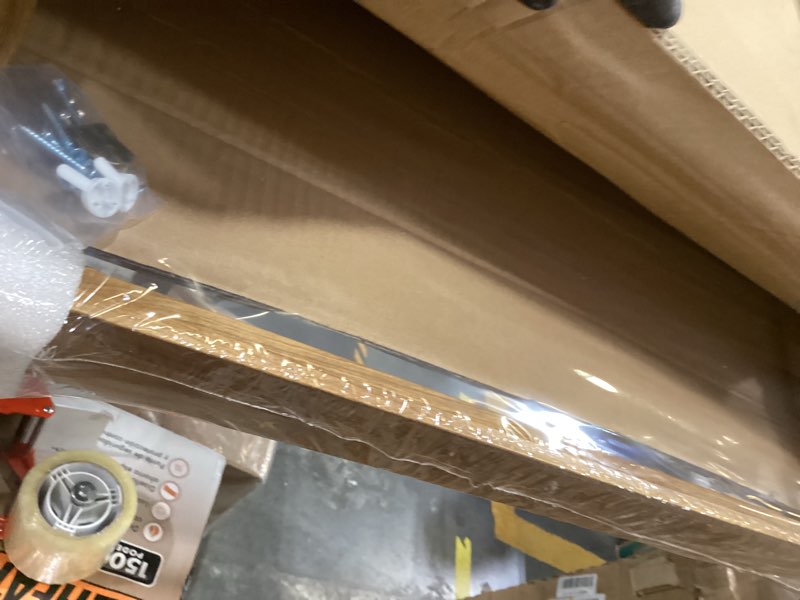 Condition photo showing Good Condition for premium canvas floating frame - 1.25" gallery depth floater frame with faux wood grain ps finish, handcrafted in usa for wall art (light brown 24x30) light brown oak 24l" x 30w"
