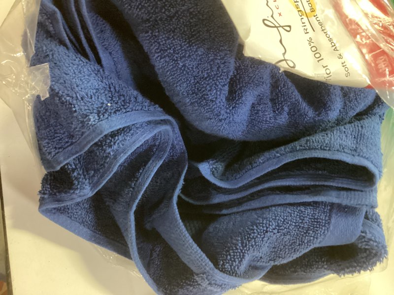 Condition photo showing Good Condition for infinitee xclusives luxury 100% ring-spun cotton bath towels set of 4 (27x54 inches) – soft, absorbent & quick-drying towels for bathroom, gym, spa & hotel use (tranquil navy, bath towels) bath towels - 4 pack tranquil navy