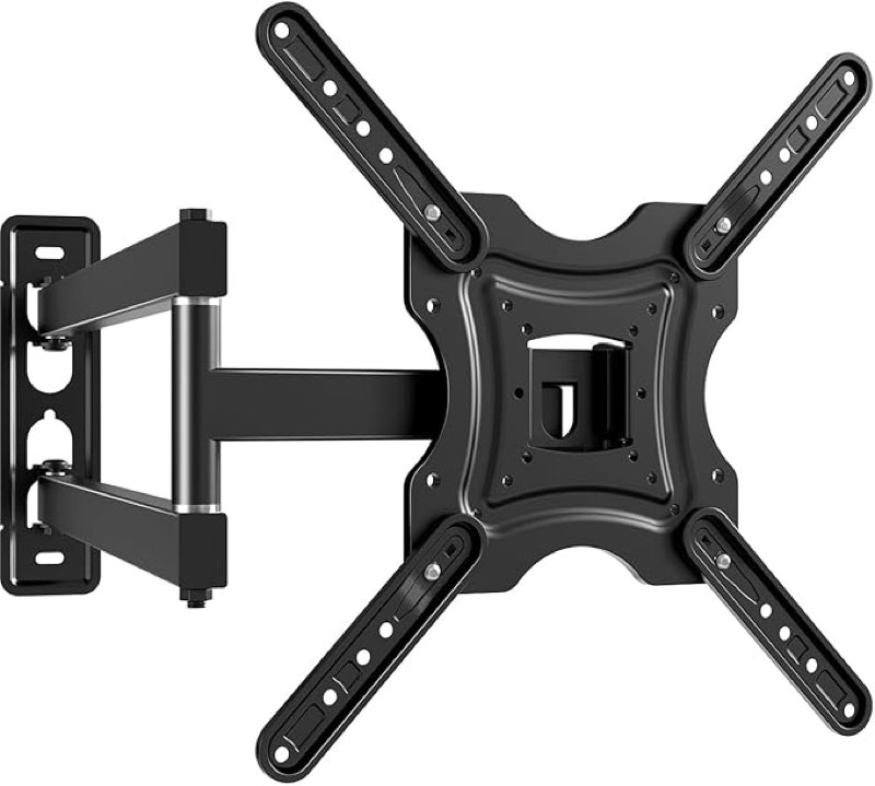 Full Motion TV Wall Mount, TV Monitor Wall Mount Swivel Tilt Extension for 4K 19-55'' LED LCD TVs Flat Curved Screen TVs/Monitors Strain-Free Viewing Pleasure (VESA 400x400mm, 66lbs)