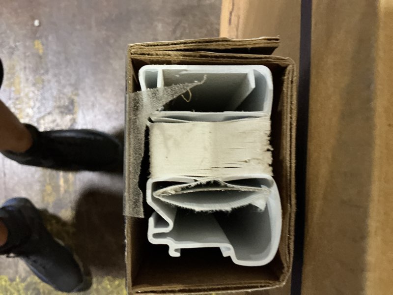 Condition photo showing As Is for levolor 36-in x 72-in snow light filtering cordless cellular shade