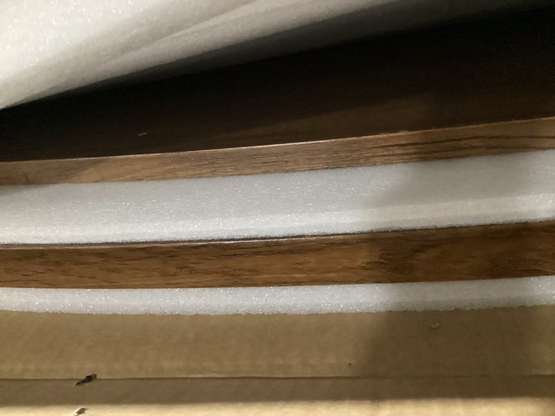 Condition photo showing Good Condition for saint mossi modern coffee table for living room, mid-century oval wood coffee table, double layer center table for small space, d47xw23.6xh15, espresso 2 tier walnut