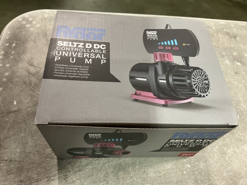 Condition photo showing New/Like New for Hydor Seltz D DC Controllable Universal Pump 500 GPH, 750 GPH and 1000 GPH for Aquariums, Reefs, Ponds, Turtles, Terrariums and Fountains, Black (P21111.01)