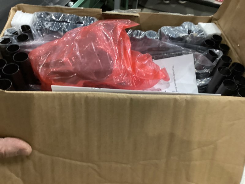 Condition photo showing As Is for Storage Shelves - 5 Tier Shelf Organizer, Heavy Duty Garage Shelving Unit with Leveling Feet, Stable Metal Shelves Organizer for Pantry, Kitchen and Closet, 33.0" W x 12.6" D x 72.0" H, Black Black 33.0W×12.6D×72.0H(5T)