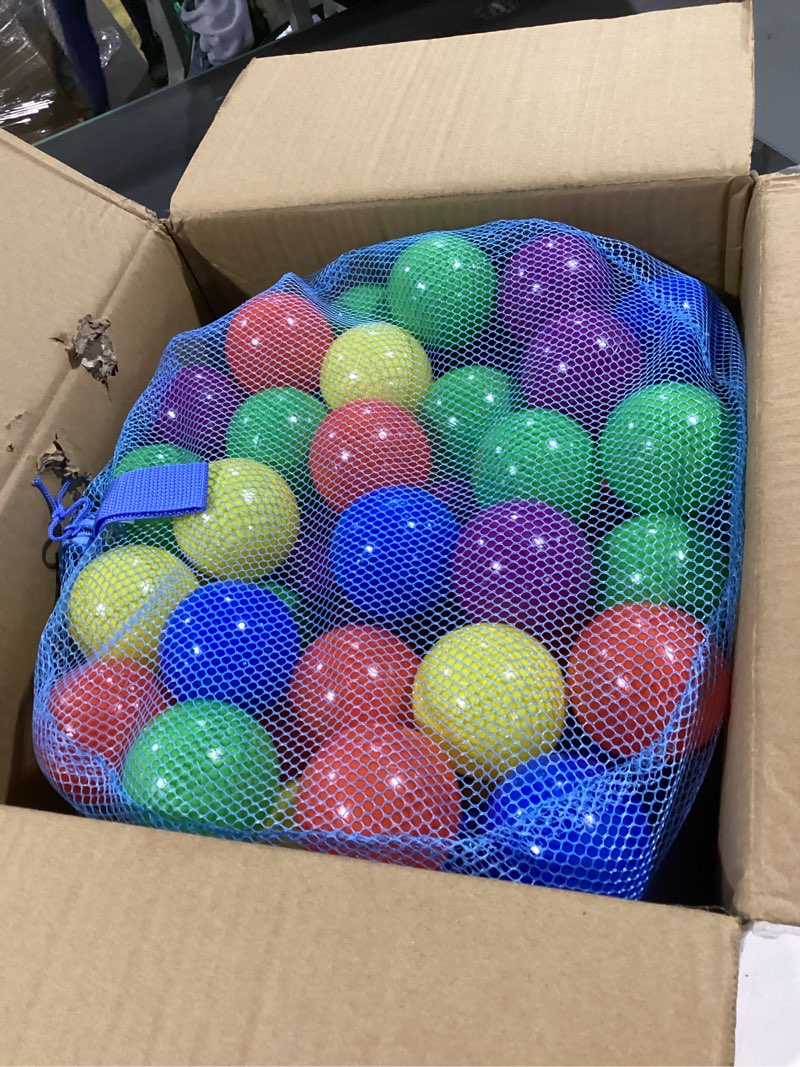 Condition photo showing Good Condition for Sunny Days Entertainment 200 Premium Crush-Resistant Play Balls for Ball Pits – Non-Toxic, BPA & Phthalate Free – Vibrant Assorted Colors with Zippered Storage Bag (2.5" Diameter)