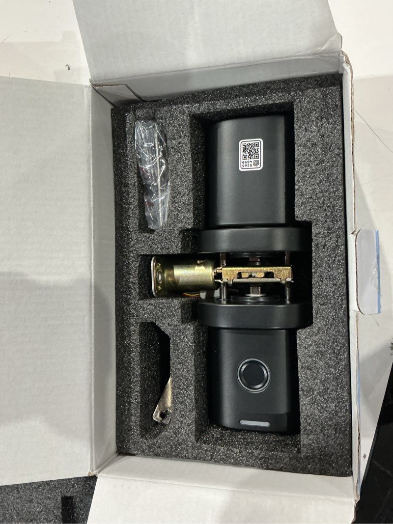 Condition photo showing Good Condition for thorbolt fingerprint door lock with keypad door knob, homekit lock over , homekit hub smart lock for interior door, bedroom, office, mk1 black