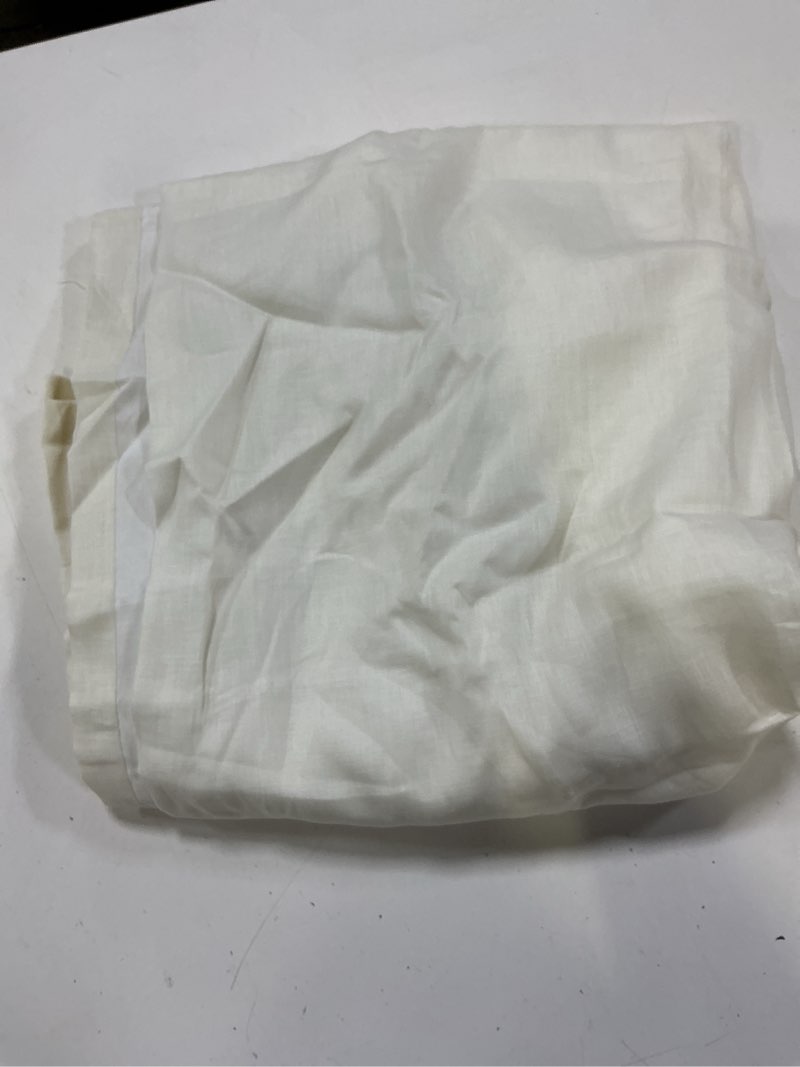 Condition photo showing Good Condition for quince european linen curtain - single panel, 48x84, ivory
