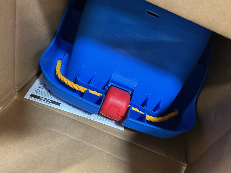 Condition photo showing Good Condition for little tikes snug 'n secure blue swing with adjustable straps, 2-in-1 for baby and toddlers ages 9 months - 4 years