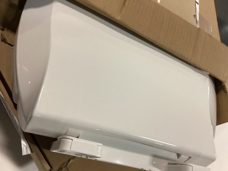 Condition photo showing As Is for Toilet Seat, Elongated Toilet Seat with Toddler Seat Built in, Potty Training Toilet Seat Elongated Fits Both Adult and Child, with Slow Close and Magnets- Elongated