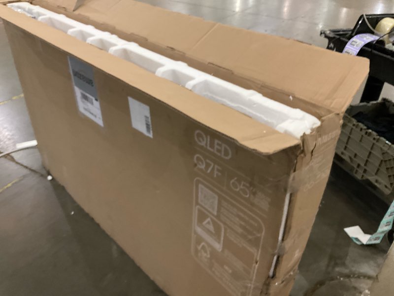 Condition photo showing As Is for Samsung 65-Inch Class QLED Q7F Series Samsung Vision AI Smart TV (2025 Model, 65Q7F) Quantum HDR, Object Tracking Sound Lite, Q4 AI Gen1 Processor, 4K upscaling, Gaming Hub, Alexa Built-in