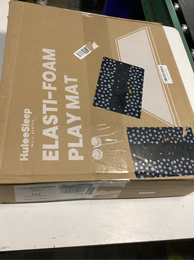Condition photo showing New/Like New for baby play mat for floor,1.3" thick elasti-foam 74×50 playpen mat for toddlers infant kids,water-repellent soft coral velvet for tummy time, non-slip backing for crawling,tatami style(dark grey) dark grey 74"×50"×1.3"