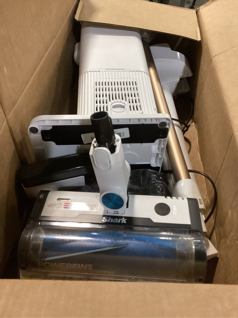 Condition photo showing As Is for Shark Detect Clean & Empty Auto-Empty System - Lightweight Cordless Vacuum Cleaner with HEPA Filter, Portable Handheld Attachment, Crevice Tool, Ideal Stick Vacuum for Pet Hair, White, IW3511 Detect Pro w/ Auto Empty