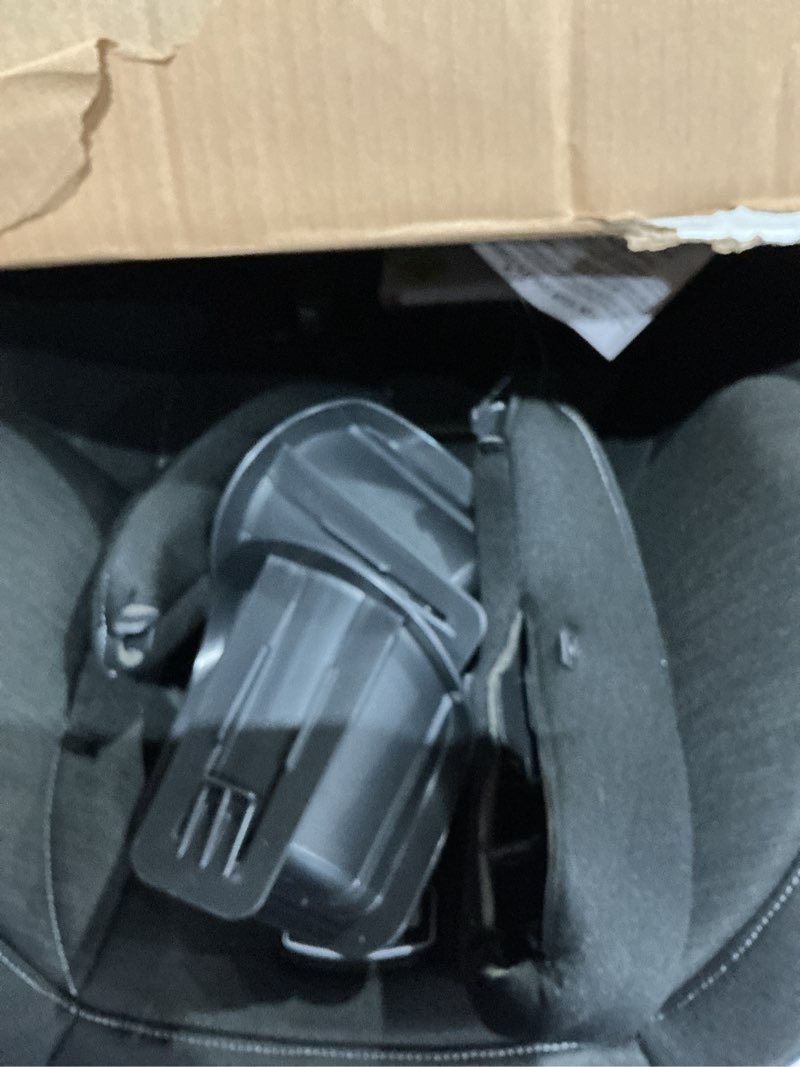 Condition photo showing As Is for chicco kidfit cleartex plus 2-in-1 belt-positioning booster car seat, backless and high back booster seat, for children aged 4 years and up and 40-100 lbs. | obsidian/black kidfit cleartex plus obsidian