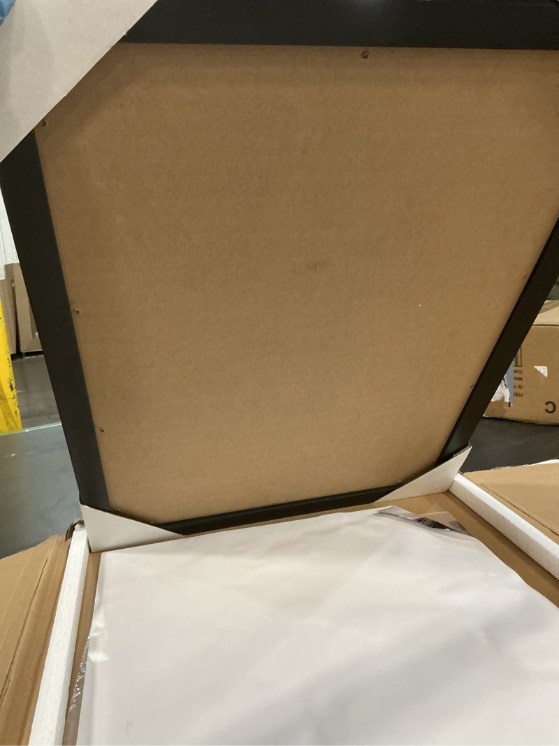 Condition photo showing As Is for americanflat 18x24 poster frame with polished plexiglass - black picture frame - wide photo frames made of engineered wood for vertical or horizontal wall display - epic collection - black black 18x24