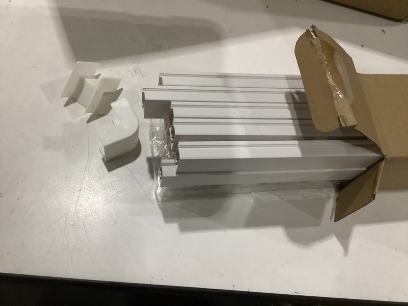 Condition photo showing As Is for delamu cord hider, 157in wire covers for cords on wall, premium cable hider cord covers for wires, cable management wire hiders for tv, cable raceway kit, w0.95 h0.55in, white white 157in l x 0.95in w x 0.55in h
